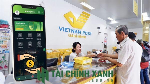 Cách nộp tiền mặt trên app Vietcombank tại bưu điện VNPost